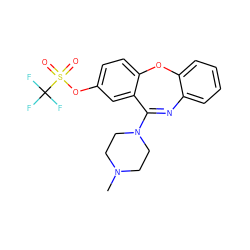 CN1CCN(C2=Nc3ccccc3Oc3ccc(OS(=O)(=O)C(F)(F)F)cc32)CC1 ZINC000014299682