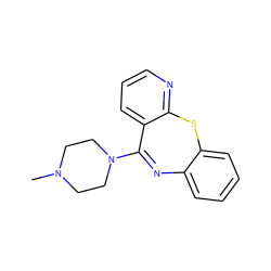 CN1CCN(C2=Nc3ccccc3Sc3ncccc32)CC1 ZINC000013734593