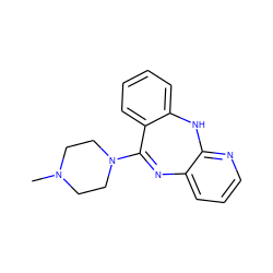 CN1CCN(C2=Nc3cccnc3Nc3ccccc32)CC1 ZINC000013832136