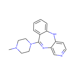 CN1CCN(C2=Nc3cnccc3Nc3ccccc32)CC1 ZINC000013832143