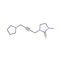 CN1CCN(CC#CCN2CCCC2)C1=O ZINC000001894095