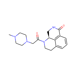 CN1CCN(CC(=O)N2CCc3cccc4c3[C@@H]2CNC4=O)CC1 ZINC000043178844