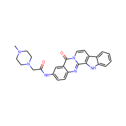 CN1CCN(CC(=O)Nc2ccc3nc4c5[nH]c6ccccc6c5ccn4c(=O)c3c2)CC1 ZINC000096258334