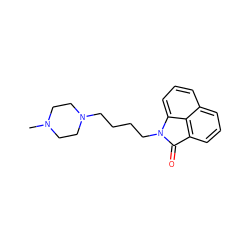 CN1CCN(CCCCN2C(=O)c3cccc4cccc2c34)CC1 ZINC000022930392