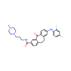 CN1CCN(CCCNC(=O)c2ccc3c(c2)C(=O)c2ccc(Nc4ccc(F)cc4F)cc2CC3)CC1 ZINC000095597952