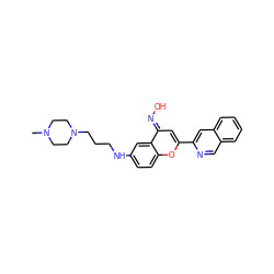 CN1CCN(CCCNc2ccc3oc(-c4cc5ccccc5cn4)c/c(=N\O)c3c2)CC1 ZINC000117435883