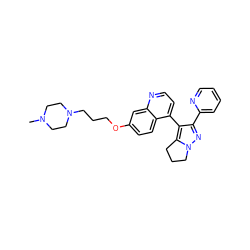 CN1CCN(CCCOc2ccc3c(-c4c(-c5ccccn5)nn5c4CCC5)ccnc3c2)CC1 ZINC000023360652