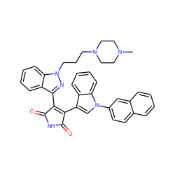 CN1CCN(CCCn2nc(C3=C(c4cn(-c5ccc6ccccc6c5)c5ccccc45)C(=O)NC3=O)c3ccccc32)CC1 ZINC000028111772