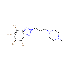 CN1CCN(CCCn2nc3c(Br)c(Br)c(Br)c(Br)c3n2)CC1 ZINC000042851240