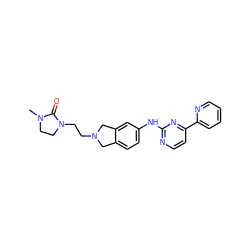 CN1CCN(CCN2Cc3ccc(Nc4nccc(-c5ccccn5)n4)cc3C2)C1=O ZINC000144257788