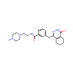 CN1CCN(CCNC(=O)c2cc(Cc3n[nH]c(=O)c4c3CCCC4)ccc2F)CC1 ZINC000147731089