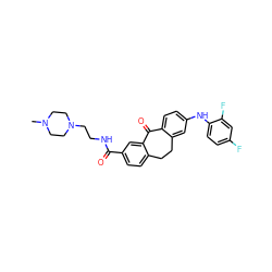 CN1CCN(CCNC(=O)c2ccc3c(c2)C(=O)c2ccc(Nc4ccc(F)cc4F)cc2CC3)CC1 ZINC000095595755