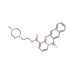 CN1CCN(CCNC(=O)c2cccn3c(=O)c4cc5ccccc5cc4nc23)CC1 ZINC000169349323