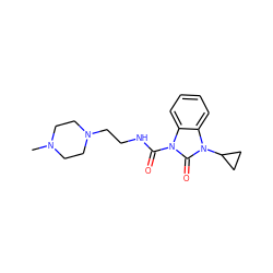 CN1CCN(CCNC(=O)n2c(=O)n(C3CC3)c3ccccc32)CC1 ZINC000022939291