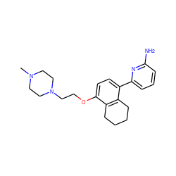 CN1CCN(CCOc2ccc(-c3cccc(N)n3)c3c2CCCC3)CC1 ZINC000022931063