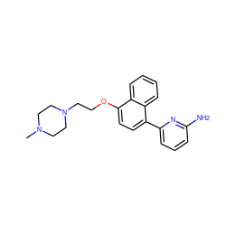 CN1CCN(CCOc2ccc(-c3cccc(N)n3)c3ccccc23)CC1 ZINC000022931060