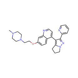 CN1CCN(CCOc2ccc3c(-c4c(-c5ccccn5)nn5c4CCC5)ccnc3c2)CC1 ZINC000023360656