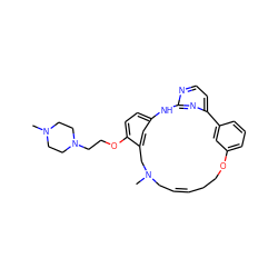 CN1CCN(CCOc2ccc3cc2CN(C)C/C=C/CCOc2cccc(c2)-c2ccnc(n2)N3)CC1 ZINC000082156829