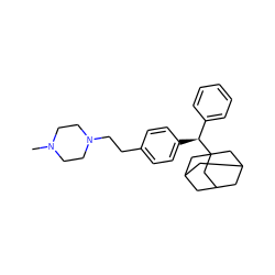 CN1CCN(CCc2ccc([C@@H](c3ccccc3)C34CC5CC(CC(C5)C3)C4)cc2)CC1 ZINC000095557797