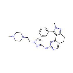 CN1CCN(CCn2ccc(Nc3ncc4c(n3)-c3c(nn(C)c3-c3ccccc3)CC4)n2)CC1 ZINC000169702272