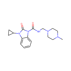 CN1CCN(CNC(=O)n2c(=O)n(C3CC3)c3ccccc32)CC1 ZINC000022939315