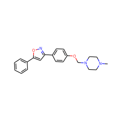 CN1CCN(COc2ccc(-c3cc(-c4ccccc4)on3)cc2)CC1 ZINC000028370485