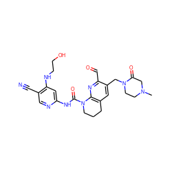 CN1CCN(Cc2cc3c(nc2C=O)N(C(=O)Nc2cc(NCCO)c(C#N)cn2)CCC3)C(=O)C1 ZINC001772571727