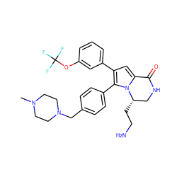 CN1CCN(Cc2ccc(-c3c(-c4cccc(OC(F)(F)F)c4)cc4n3[C@@H](CCN)CNC4=O)cc2)CC1 ZINC000207216579