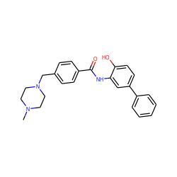 CN1CCN(Cc2ccc(C(=O)Nc3cc(-c4ccccc4)ccc3O)cc2)CC1 ZINC000141481026