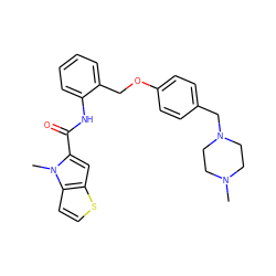 CN1CCN(Cc2ccc(OCc3ccccc3NC(=O)c3cc4sccc4n3C)cc2)CC1 ZINC001772572041