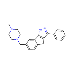 CN1CCN(Cc2ccc3c(c2)-c2[nH]nc(-c4ccccc4)c2C3)CC1 ZINC000036338879