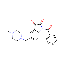 CN1CCN(Cc2ccc3c(c2)C(=O)C(=O)N3C(=O)c2ccccc2)CC1 ZINC001772593793