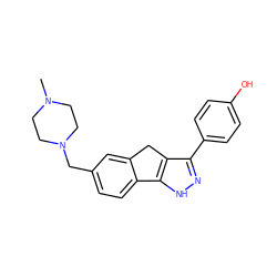 CN1CCN(Cc2ccc3c(c2)Cc2c(-c4ccc(O)cc4)n[nH]c2-3)CC1 ZINC000036338883