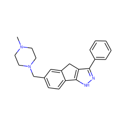 CN1CCN(Cc2ccc3c(c2)Cc2c(-c4ccccc4)n[nH]c2-3)CC1 ZINC000036338877