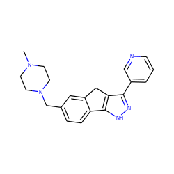 CN1CCN(Cc2ccc3c(c2)Cc2c(-c4cccnc4)n[nH]c2-3)CC1 ZINC000036338885