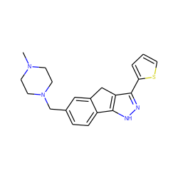 CN1CCN(Cc2ccc3c(c2)Cc2c(-c4cccs4)n[nH]c2-3)CC1 ZINC000036338890