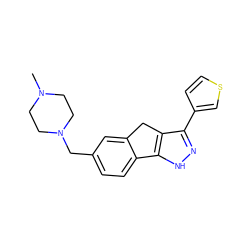 CN1CCN(Cc2ccc3c(c2)Cc2c(-c4ccsc4)n[nH]c2-3)CC1 ZINC000036338889