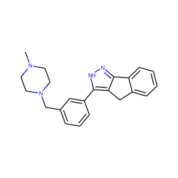 CN1CCN(Cc2cccc(-c3[nH]nc4c3Cc3ccccc3-4)c2)CC1 ZINC000036338887