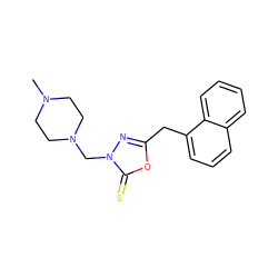 CN1CCN(Cn2nc(Cc3cccc4ccccc34)oc2=S)CC1 ZINC000049114687