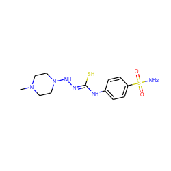 CN1CCN(N/N=C(\S)Nc2ccc(S(N)(=O)=O)cc2)CC1 ZINC000028331377