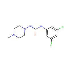 CN1CCN(NC(=O)Nc2cc(Cl)cc(Cl)c2)CC1 ZINC000015934536