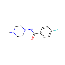 CN1CCN(NC(=O)c2ccc(F)cc2)CC1 ZINC000005557902