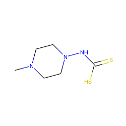 CN1CCN(NC(=S)S)CC1 ZINC000059303723