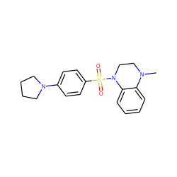 CN1CCN(S(=O)(=O)c2ccc(N3CCCC3)cc2)c2ccccc21 ZINC000224177671