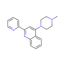 CN1CCN(c2cc(-c3ccccn3)nc3ccccc23)CC1 ZINC000019908879