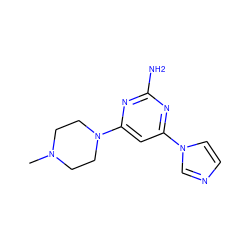 CN1CCN(c2cc(-n3ccnc3)nc(N)n2)CC1 ZINC000040829343