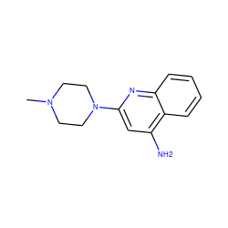 CN1CCN(c2cc(N)c3ccccc3n2)CC1 ZINC000095554909