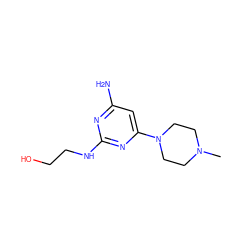 CN1CCN(c2cc(N)nc(NCCO)n2)CC1 ZINC000071341913