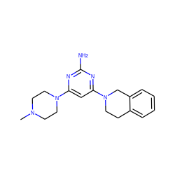 CN1CCN(c2cc(N3CCc4ccccc4C3)nc(N)n2)CC1 ZINC000045347419