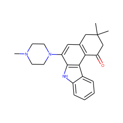 CN1CCN(c2cc3c(c4c2[nH]c2ccccc24)C(=O)CC(C)(C)C3)CC1 ZINC000001506765